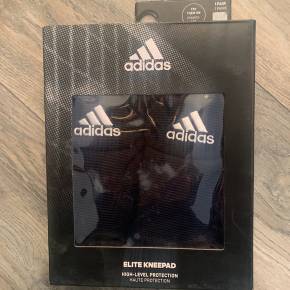 NWT ADIDAS ELITE HIGH LEVEL PROTECTION KNEEPAD 1 PAIR 2 PADS BLACK & WHITE S, M - Picture 3 of 7